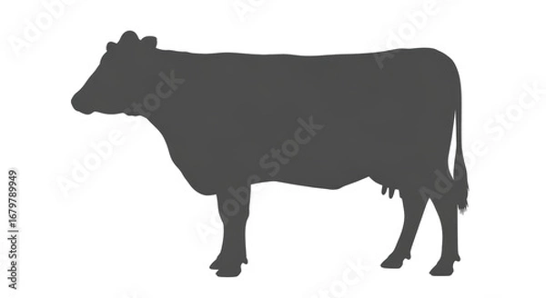 Obraz Isolated cow silhouette