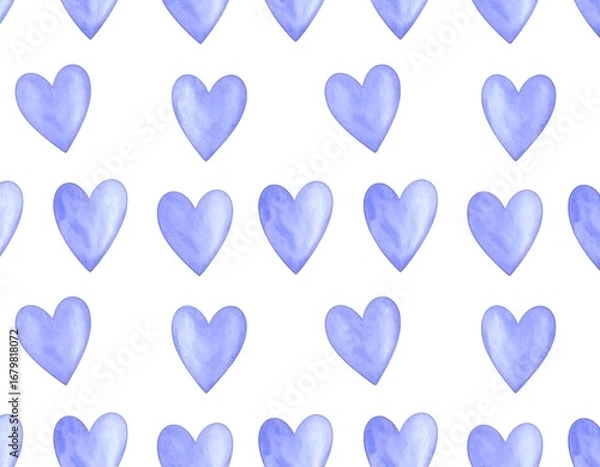 Obraz Pastel purple hearts repeating pattern