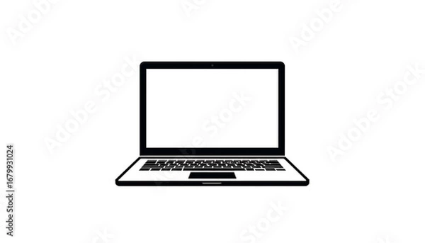 Obraz Simple laptop silhouette