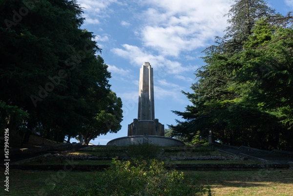 Fototapeta Montuzza fountain at the San Giusto hill in Trieste, Italy