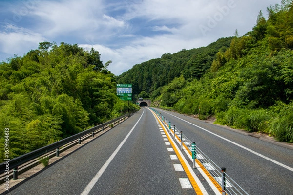 Fototapeta Matsue Expressway, which runs through Shimane Prefecture