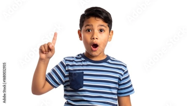 Fototapeta Boy with surprised expression