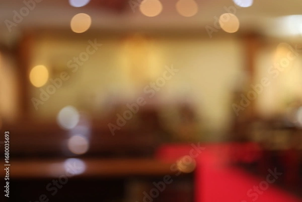 Fototapeta Church interior blur abstract background