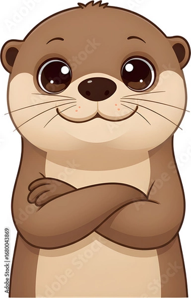 Obraz 귀여운팔짱낀수달캐릭터