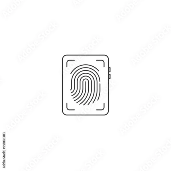 Obraz Fingerprint Scanner on Digital Tablet Screen