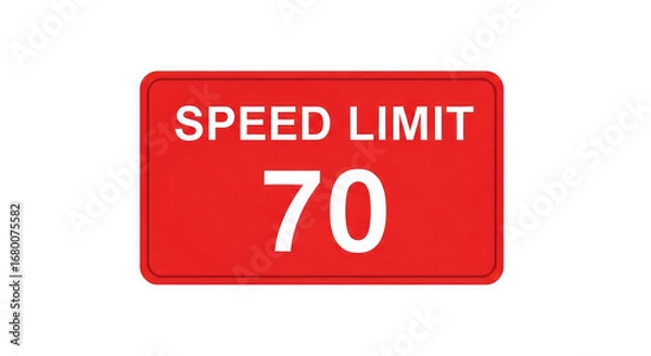 Obraz Speed Limit Sign 70 mph.