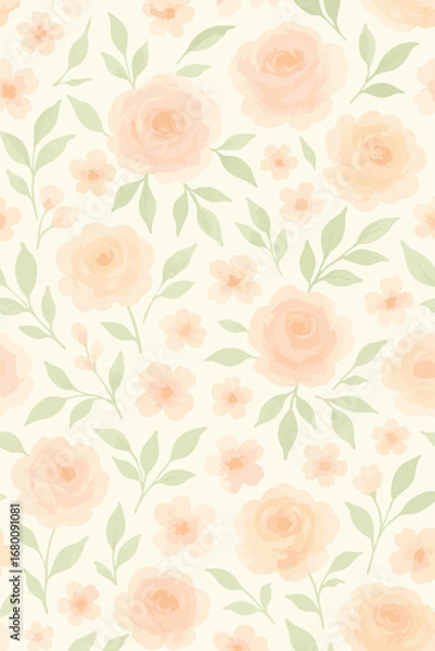 Fototapeta seamless floral pattern