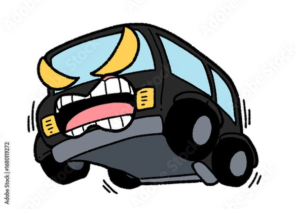Fototapeta 怒っている車(黒)