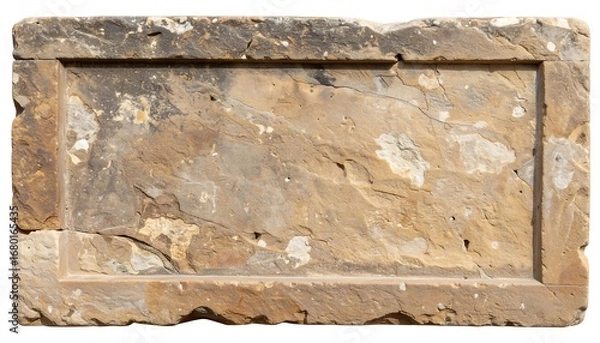 Fototapeta Rectangular stone slab with a framed border
