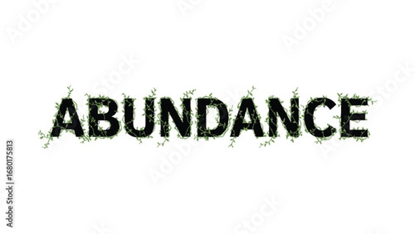 Fototapeta Abundance concept with vines and leaves for prosperity growth and wealth design idea