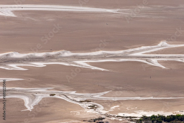 Fototapeta Aerial view of mangroves, the tidal mud flats and marshes near Wyndham in the Kimberley region of Western Australia.	