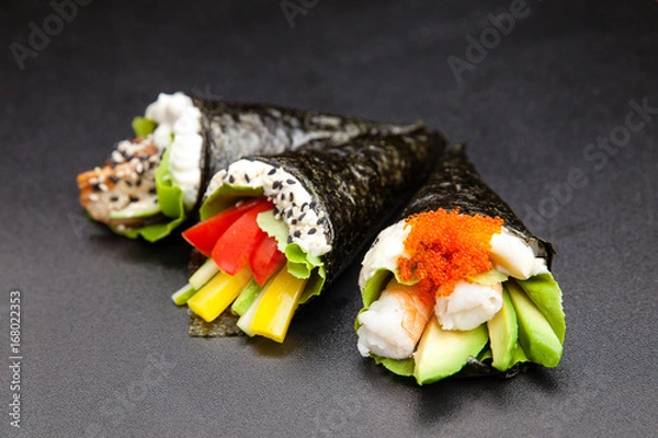 Obraz Various sushi temaki