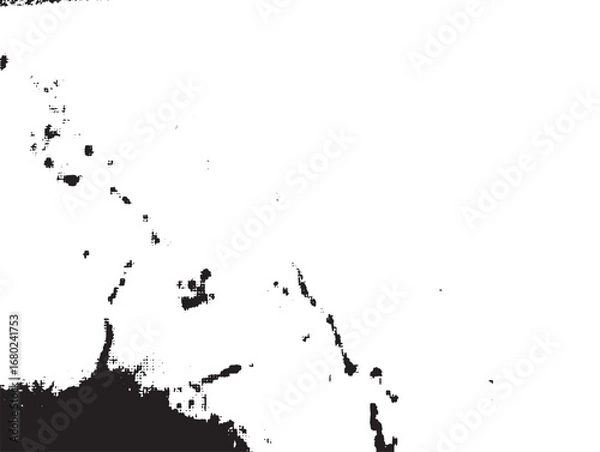 Obraz black ink splat and splash on white background vector