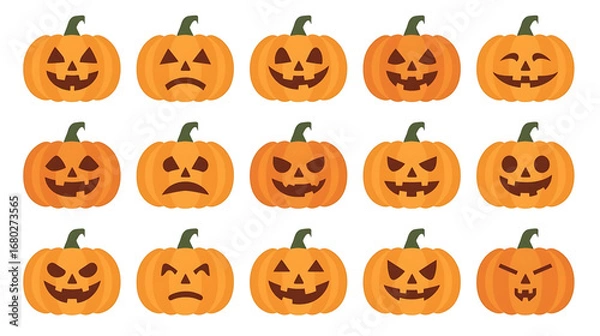 Obraz halloween pumpkin seamless pattern