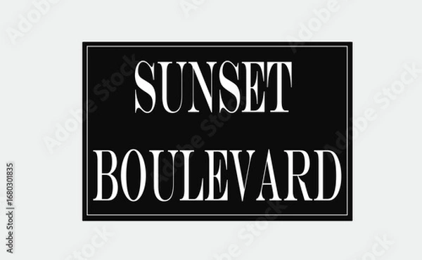 Obraz Black Sunset Boulevard Sign