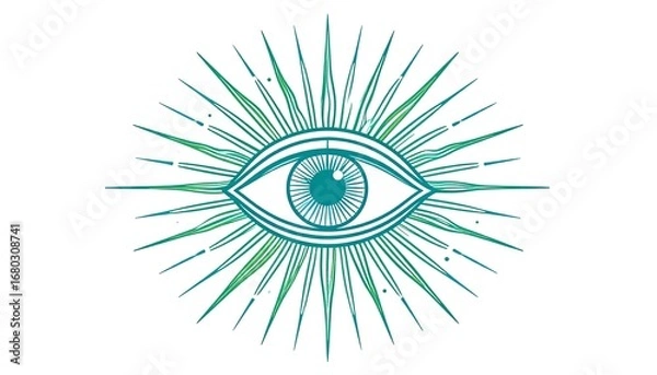 Fototapeta Radiant all-seeing eye