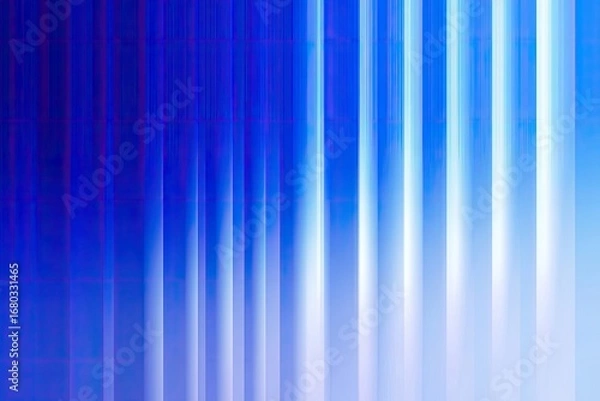 Fototapeta Abstract vibrant blue and white vertical lines, hinting at a digital or futuristic theme