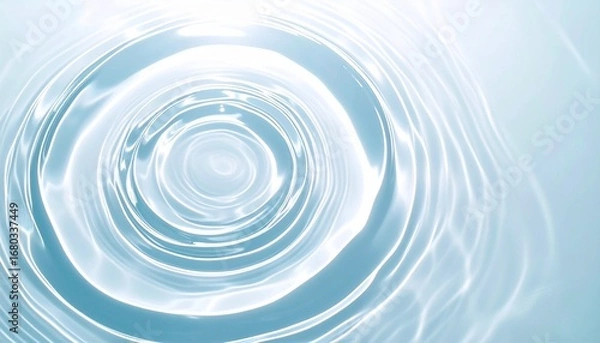 Fototapeta 美しい波紋　水の美しいバックグラウンド