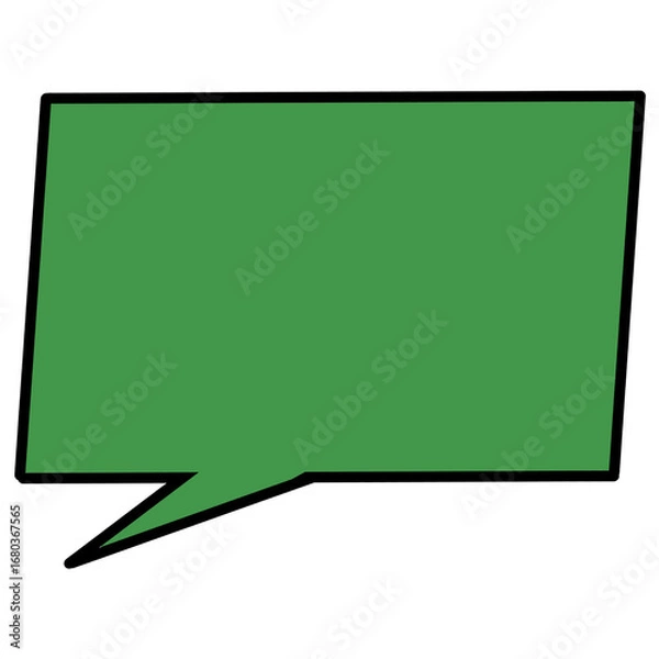 Fototapeta カクカク吹き出し（緑色)