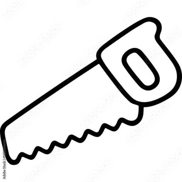 Obraz Hand saw outline icon