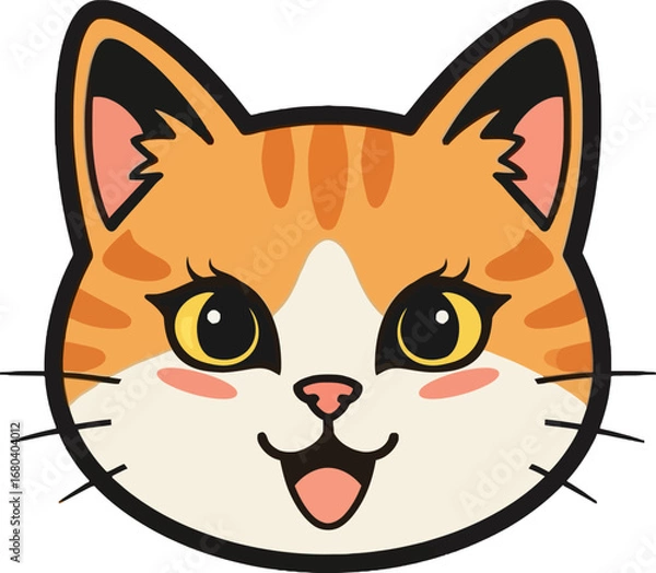 Obraz Adorable Cat Cartoon Character