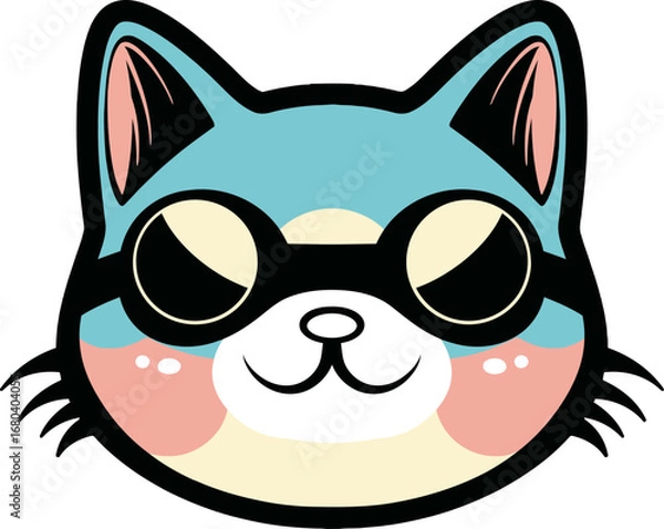 Obraz Adorable Cat Cartoon Character