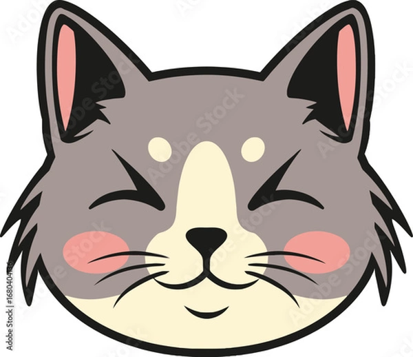 Obraz Adorable Cat Cartoon Character