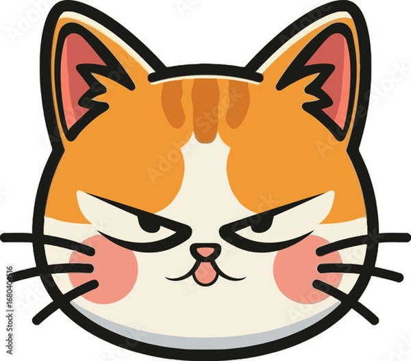 Obraz Adorable Cat Cartoon Character