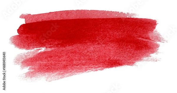 Fototapeta red watercolor background. Artistic hand paint. Isolated on transparent background.