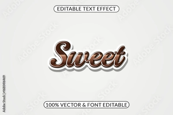 Obraz Sweet Chocolate Text Effect Editable