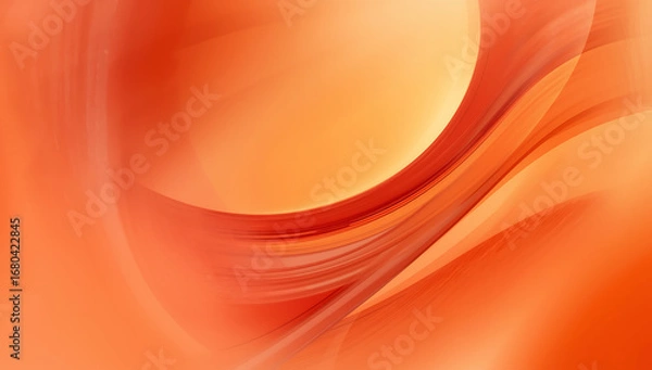 Fototapeta A vibrant phone background with a dominant orange hue, accented by bold red swirls and subtle white textures. Warm colors blend seamlessly with soft gradients, blurred depth, and curved abstract shape