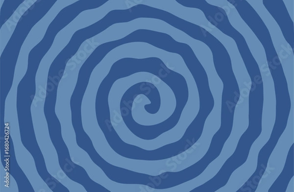 Obraz 悩みやモヤモヤ感などをイメージした 歪んだ渦巻き模様の背景素材　波打ったスパイラル模様