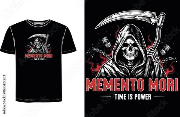 Fototapeta t shirt design with skull