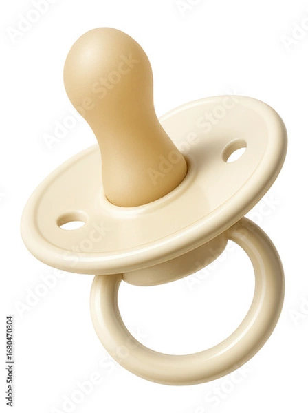 Fototapeta Pacifier with soft silicone nipple and ring handle