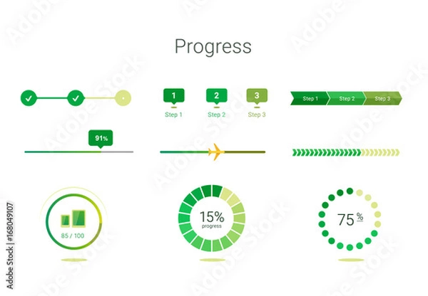 Obraz projekt interfejsu użytkownika paska postępu