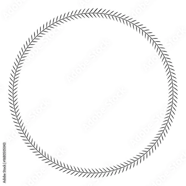 Obraz palm leaf circular frame...