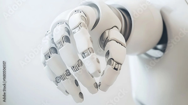 Obraz Close-up of a Robotic Hand with Detailed Joints and Mechanical Components