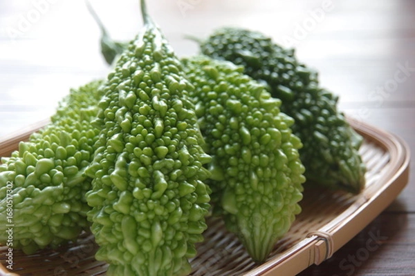 Obraz ゴーヤ　ニガウリ　夏野菜　ゴーヤー