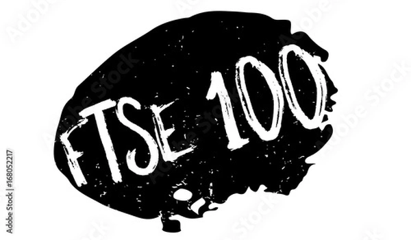 Fototapeta FTSE 100 rubber stamp. Grunge design with dust scratches. Effects can be easily removed for a clean, crisp look. Color is easily changed.