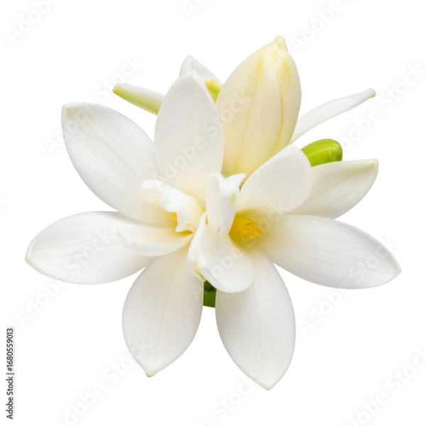 Fototapeta  tuberose isolated on white and transparent background.