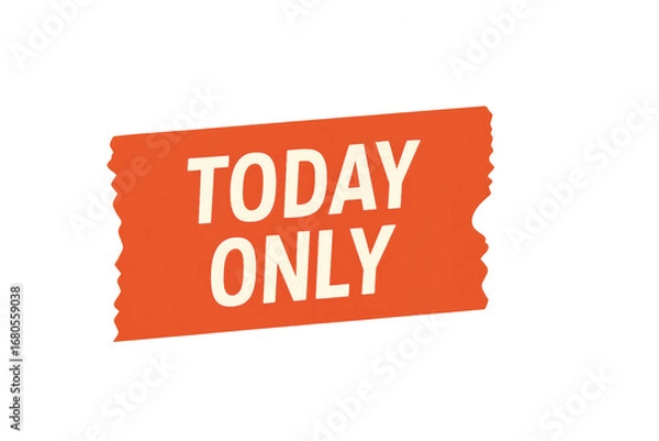 Fototapeta Limited Time Offer Sign: Promoting a Special Deal Available Only Today with a Bold and Vibrant Design to Capture Attention and Drive Urgency. isolated on white or transparent png