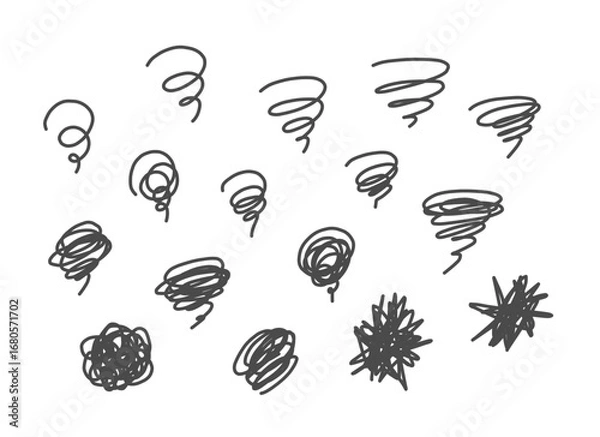 Obraz モヤモヤした感情を表したイラストセット