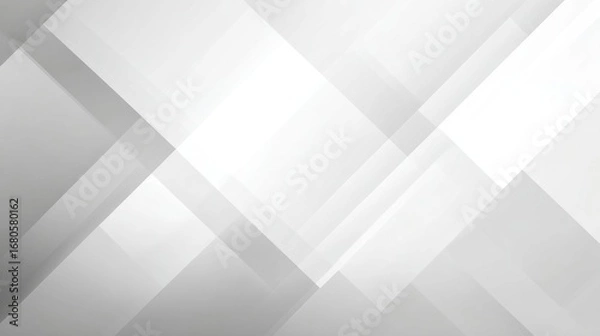 Fototapeta Abstract geometric shapes in light gray and white