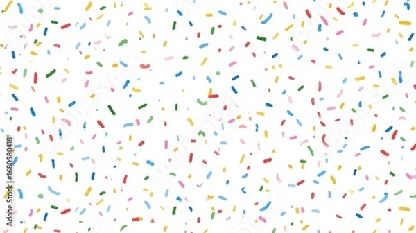 Fototapeta Abstract confetti pattern, various colors on white background