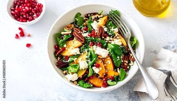 Fototapeta Fresh salad in a bowl