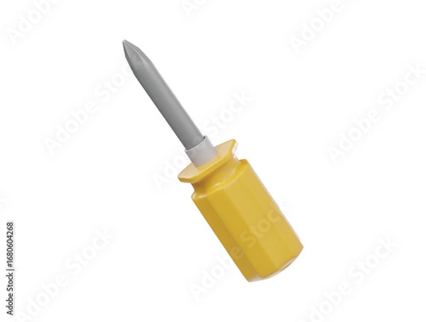 Obraz 3d screwdriver tool icon render isolated