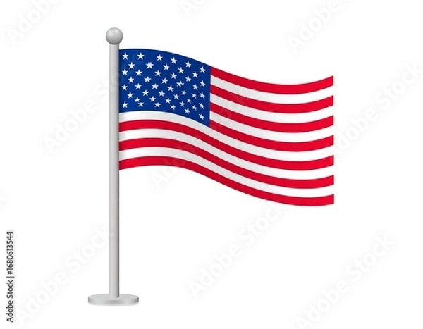 Obraz American flag on a stand