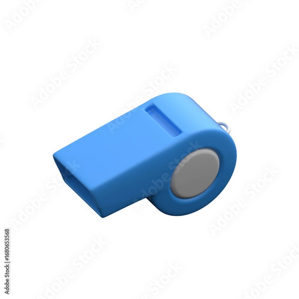 Fototapeta Here is a 3d icon of referee whistle denoting concept of sports rules, authority and fair play