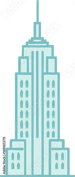 Obraz 스카이라인,건축물,검정,실루엣,도시,시티,뉴욕,엠파이어,빌딩,빌딩숲