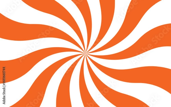 Fototapeta Abstract background with rays retro starburst. Funky ray elements, circle motifs, reminiscent of circus themes. Yellow and white twisted swirl. Spiral radial striped backdrop design.	
